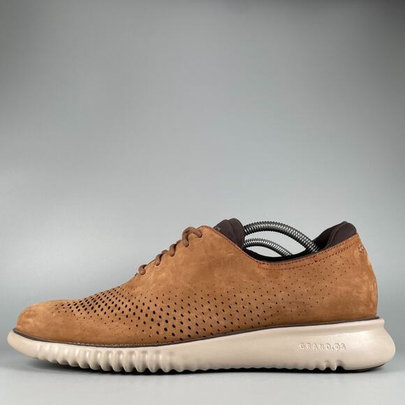 Cole Haan 2.0 Zerogrand Mens 10.5 M Brown Suede Oxford Casual Dress Shoe Sneaker main image 4
